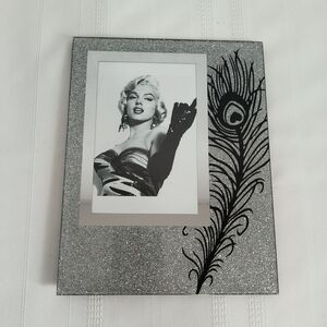 Glass Silver Glitter Photo Frame With A Photograph Of Marilyn Monroe